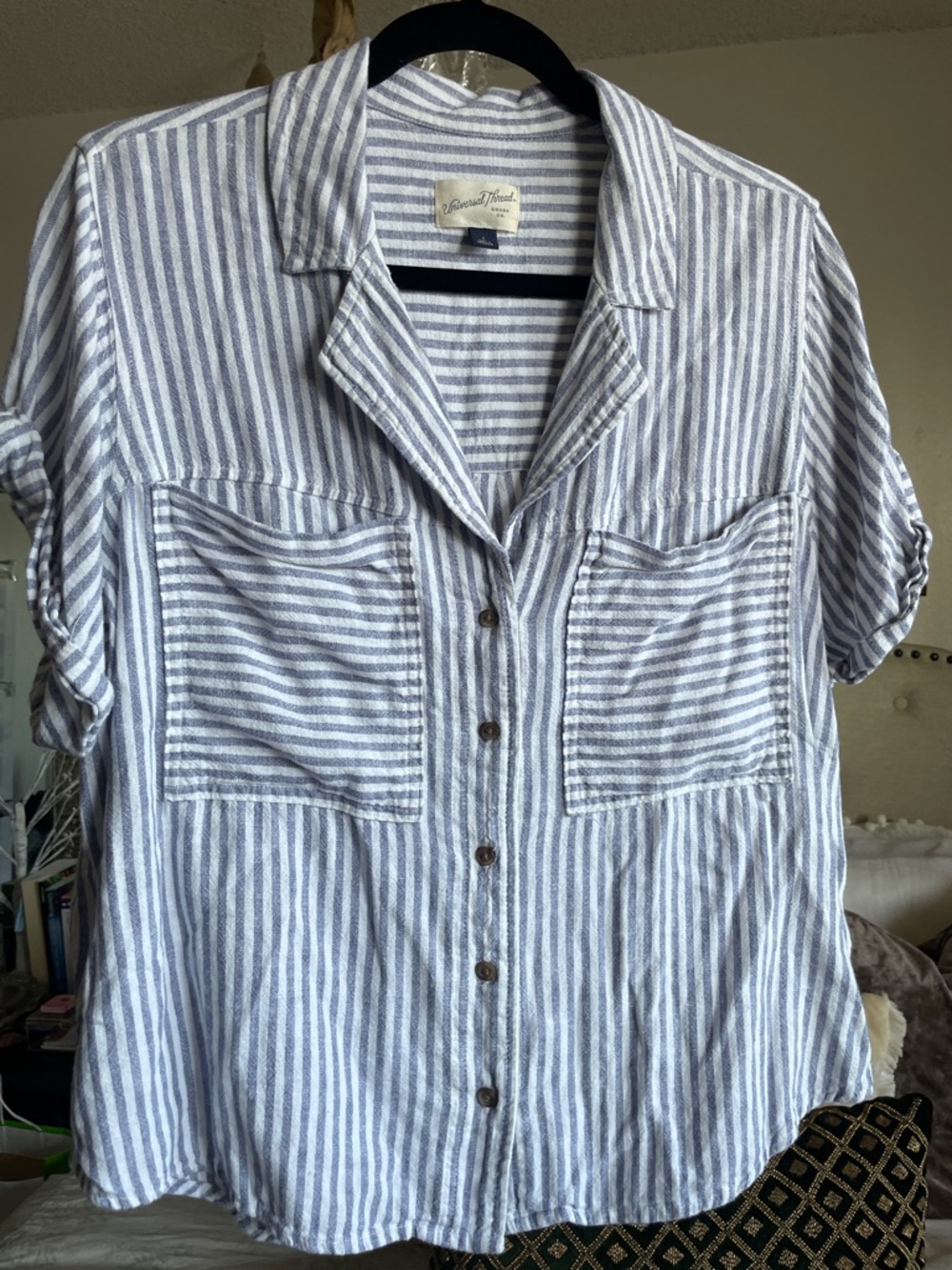 Universal Thread|Striped Button Down Shirt|Large|… - image 6